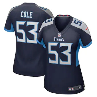 womens nike dylan cole navy tennessee titans game player je